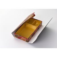 瑞光明 料理・弁当箱 華雅シリーズ貼箱タイプ大 友禅ZU-No.10 金カップ付（3） v1321hmdhzu10gg1jg2 1ケース（100個入）（直送品）