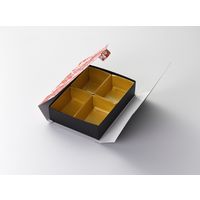 瑞光明 料理・弁当箱 華雅シリーズ組立タイプ 小 彩友禅No.3028 金カップ付（4） v1321hmstiy3028jg4 1ケース（100個入）（直送品）