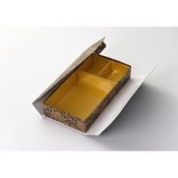 瑞光明 料理・弁当箱 華雅シリーズ 貼箱タイプ 大 O-868 金カップ付（3） v1322hmdho868gg1jg2 1ケース（100個入）（直送品）