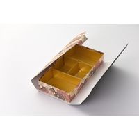 瑞光明 料理・弁当箱 華雅シリーズ 貼箱タイプ 大 S-7295 金カップ付（4） v1322hmdhs7295ig2jg2 1ケース（100個入）（直送品）