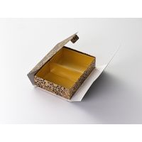 瑞光明 料理・弁当箱 華雅シリーズ 貼箱タイプ 小 O-868 金カップ付（2） v1322hmsho868ig2 1ケース（100個入）（直送品）