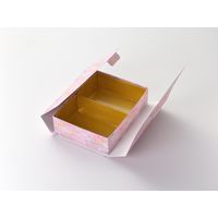 瑞光明 料理・弁当箱 華雅シリーズ 貼箱タイプ 小 華桜 桃 金カップ付（2） v1322hmshpypiig2 1ケース（100個入）（直送品）