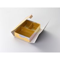 瑞光明 料理・弁当箱 華雅シリーズ 貼箱タイプ 小 S-6014 金カップ付（3） v1322hmshs6014ig1jg2 1ケース（100個入）（直送品）