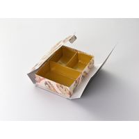 瑞光明 料理・弁当箱 華雅シリーズ 貼箱タイプ 小 S-6047 金カップ付（3） v1322hmshs6047ig1jg2 1ケース（100個入）（直送品）