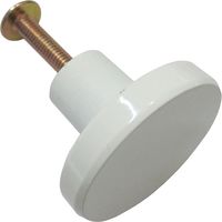 松冨 カラー丸型ツマミ 白 1A613H 1セット（直送品）