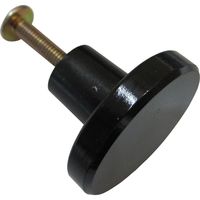 松冨 カラー丸型ツマミ 黒 1A618H 1セット（直送品）