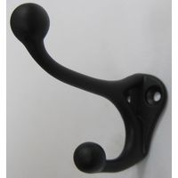 松冨 並型帽子掛 黒 2D014H 1セット（直送品）