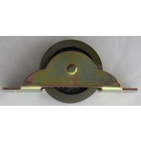 松冨 鉄板枠ローラ戸車 丸 3B031H 1セット（直送品）