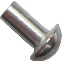 松冨 アルミ丸頭カシメ鋲 3×8mm 4F051 1セット（直送品）