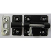 松冨 カラー丸棒ラッチ 黒 7B604H 1セット（直送品）