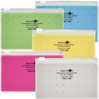 リヒトラブ AQUA DROPs クリヤーケース A8 赤 F5300-3 1セット(1枚×5)