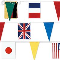 アルファ ビニール三角旗・万国旗 PL8-0002 1セット（直送品）