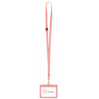 レイメイ藤井 合皮製IDホルダー（ストラップ付） ピンク（わけあり品）