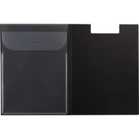 ナカバヤシ ワイドクリップボード カバータイプ A4E型 ブラック QB-CWA4E-BK 1個