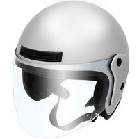 【二輪車・バイク用ヘルメット】アクアドリーム（AquaDream） オープンフェイスヘルメットシルバー AD-OF200-SL 1個（直送品）