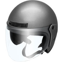 【二輪車・バイク用ヘルメット】アクアドリーム（AquaDream） オープンフェイスヘルメットガンメタ AD-OF200-GM 1個（直送品）