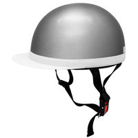 【二輪車・バイク用ヘルメット】アクアドリーム（AquaDream） 白ツバハーフヘルメットガンメタ AD-WH100-GM 1個（直送品）