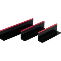 KMA 黒仕切板(赤ライン) 290アクリル2T9060黒赤10個入 021-SN75_542-10 1セット（10個入）（直送品）