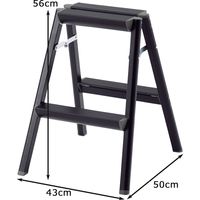 長谷川工業 アルミ踏台 軽量スタンダード SE-6a ブラック SE-6a(BK) 1台