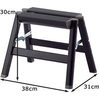 長谷川工業 アルミ踏台 軽量スタンダード SE-3a ブラック SE-3a(BK) 1台