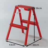 長谷川工業 アルミ踏台 軽量スタンダード SE-6a レッド SE-6a(RD) 1台（直送品）