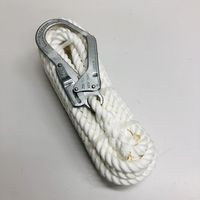 まつうら工業 両端大口径フック付 クレモナS荷揚げ用ロープ 16mmΦ×5m KMS16-5-2HOOK 1本