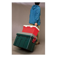 アイリスオーヤマ コンテナボックス 65L 収納 キャスター付き 収納ボックス 防災 RVキャリー 650 グレー/ダークグリーン