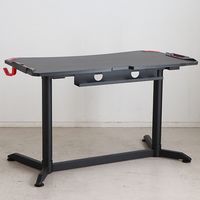 【軒先渡し】東馬 ＰＡＬ(パル) ゲーミングデスク 幅1200×奥行650×高さ715-1115mm ブラック 54671480 1台（直送品）