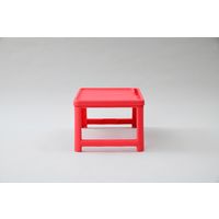 山善 YAMAZEN コンパクトフリーテーブル 幅630×奥行350×高さ250mm ローズレッド CFT-5035(RR) 1台（直送品）