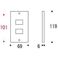 ゴーリキアイランド スイッチプレート PL 02 PVD B 790072 1個（直送品）