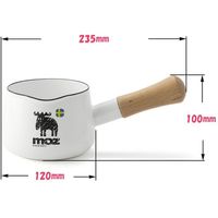富士ホーロー moz ほうろう製　ミルクパン　12ｃｍ MOZ-12M.W 2個（直送品）