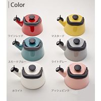 富士ホーロー ほうろう製ケトル　コットン　2.1Ｌ 笛吹きケトル ワインレッド 2個（直送品）