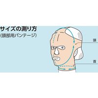 高研 ポリ・全顔面バンテージ（サイズ：首37.5cm/頭55cm) #8007-M 1袋（1枚入）（直送品）