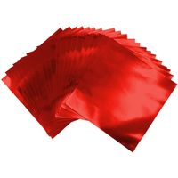 ホイルタックシール単色 15×15cm 20枚 あか No.301 10冊 エヒメ紙工（直送品）