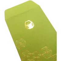エヒメ紙工 pochico ポチ袋 金箔 抹茶(だるま) PO-G32 1セット(1冊(5枚入)×10)