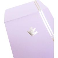 エヒメ紙工 pochico ポチ袋 銀箔 パープル(鳩) 5枚入 PO-S26 1セット(1冊×10)