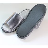 ストロング 1足 ブラックL ハニカムメッシュの外縫いスリッパ 10-4-831-08 1セット(3足)