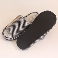 ストロング ブラックLL ハニカムメッシュの外縫いスリッパ 10-4-832-08 1セット(3足)