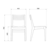 【車上渡し】AMOCC グリッドチェア ビーチ×グリーン CGD777(BC)-250GR 1脚（直送品）
