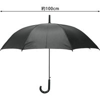 杉本商事 60cm男女兼用長傘 無地 SS2009BK 1セット(12本)