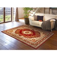 萩原 シャハリヤ ウィルトンラグ 1300×1900mm レッド 240611541 1枚（直送品）