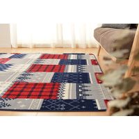 萩原 フェアハリー ホットカーペットカバー 1850×1850mm レッド 240617101 1枚（直送品）