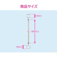 カクダイ ガオナ ゴム栓くさり 排水 カバー付き お風呂 浴槽 長さ650ミリ 交換用 チェーン GA-FQ018 1個