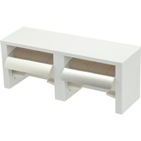 カクダイ ガオナ 2連トイレットペーパーホルダー 棚付き (ワンタッチ 樹脂製) GA-NC011 1個