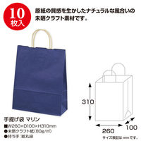 ササガワ 手提げバッグ 10Pマリン 小 50-6107 1包 (10枚袋入)