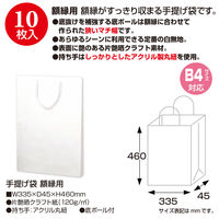 ササガワ 手提げバッグ 額縁用 B4 50-6800 1包 (10枚袋入)