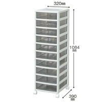 アイリスオーヤマ オフィスチェスト10段 幅320×奥行390×高さ1084mm 1台（わけあり品）