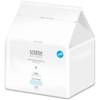 アスクル限定デザイン ウェットティッシュ アルコール除菌 大容量 詰替用 1個（410枚入） スコッティウェットティシュー 日本製紙  オリジナル（わけあり品）