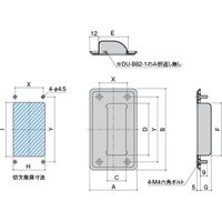 【機構部品・建築金物（ハンドル・取手・引手）】シブタニ 掘込引手 DU-B82-3 1個（直送品）