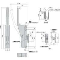 【機構部品・建築金物（ハンドル・取手・引手）】シブタニ コーナーハンドル(鍵無) EL-501S 1個（直送品）